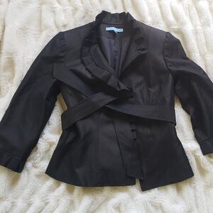 Antonio Melani blazer with wrap around size 4 ruffles preppy old money c…